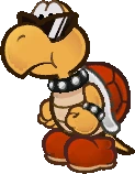 An enemy Koopa Troopa's sprite from Paper Mario: The Thousand-Year Door (Nintendo Switch).