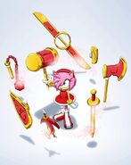 Amy Rose's various weapons