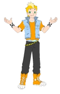 Full body promo art of Billy. Note that the green eyes were added.
