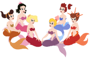 Ariel's Sisters: Aquata, Andrina, Alana, Arista, Adella and Attina
