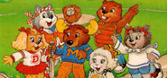 Montgomery Moose, Dotty Dog, Zipper Cat, Woolma Lamb, Bingo Beaver, and Portia Porcupine