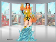 Concept of Crystal as she appears in Avengers Unleashed and Marvel: All New, All Different Chronicles