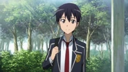 Kazuto in his school uniform