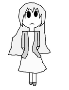 Ghost (wearing dress and cardigan)