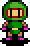 Green Bomberman's sprite from Super Bomberman 4.