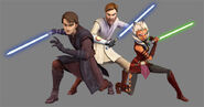 Obi,Anakin and Ahsoka