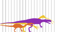 Outdated size chart showing inaccurate sizes and proportions of Megaustralosaurus and Australospinus.