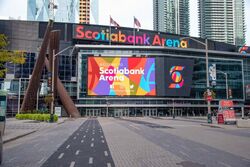 Scotiabank Arena opened in February 1999 as the Air Canada Centre and is the propose venue for the 25th episode, "Totally Toronto".