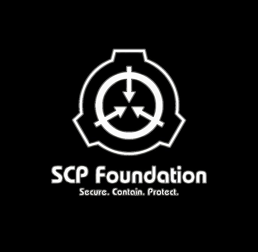 Logotype Scp Foundation Monochrome Icon Stock Illustration
