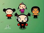 Pucca, Garu, Ching, and Abyo