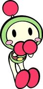 Green Bomberman's official artwork from Super Bomberman R.