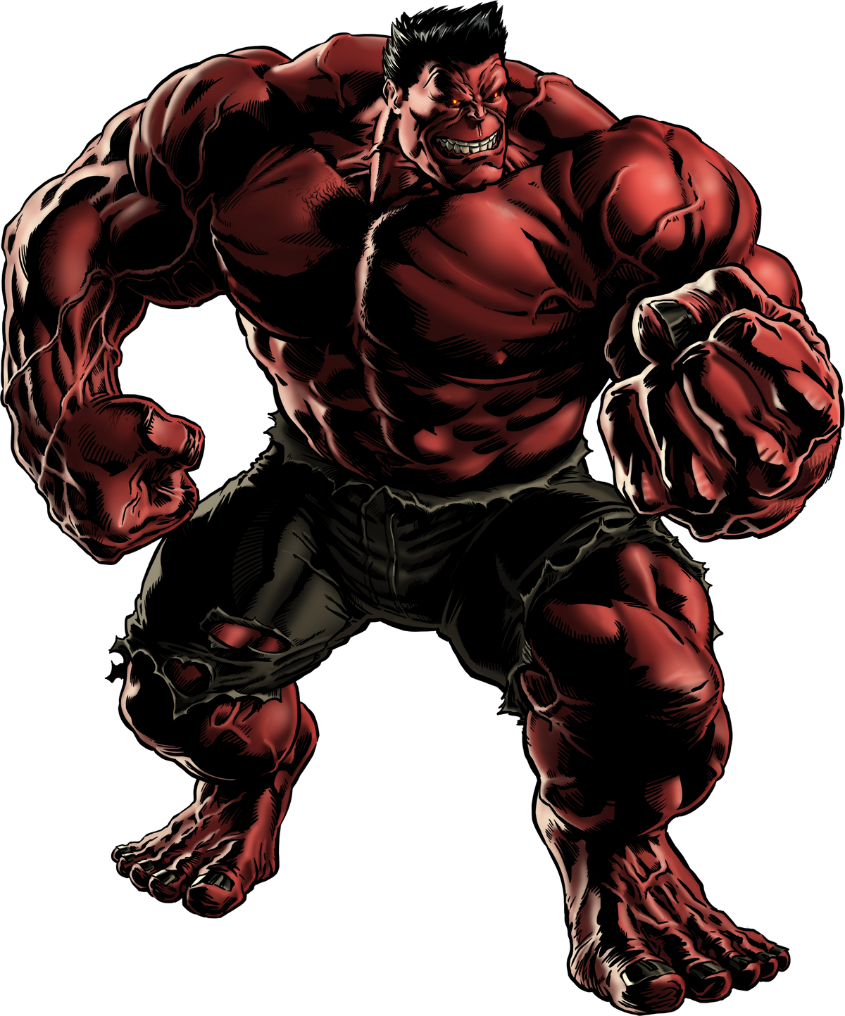 The Red Hulk Mixed Media by Randolph Solomon - Pixels