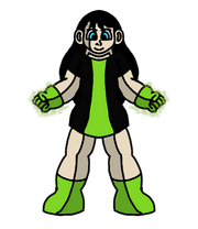 Vicky in Superhero Costume