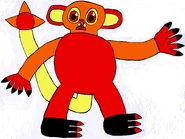 Twimomare, an another Kaiju/Giant Monster that is a Heartless-looking Monkey/Gorilla Hybrid one who is based on King Kong (with the inclusion of elements taken from Kingdom Hearts' Darkside, Bouncywild, Powerwild and Sniperwild, altogether added into the mix), just like Entwimare, except with the Powers, Quirks and Abilities to perform attacks with Fire-fueled Heat Vision/Laser Vision and Fire Breath