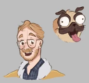 Rick on the left as seen in The Mitchells vs. The Machines: We Never Left