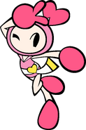 Another of Pink Bomberman's official artwork from Super Bomberman R.