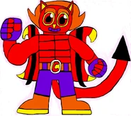 Cruvenmare, a Demonic Dragon/Tyrannosaurus Rex Hybrid Monster Supervillain who is a renamed, rebaked, recooked, redesigned, rebooted, refried and revamped version of Javzerin