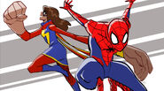 Ms. Marvel with Spider-Man