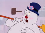 Frosty is startled with his pipe jumping out of his mouth after the now-unseen Tuffy falls off him ("Butch: Stop!") (recycled animation from Rankin/Bass' Frosty the Snowman) (Note: The anime effects of bubble-shaped sweat drops must be featured.)