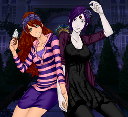 Starfire and Raven BFFs Forever.png