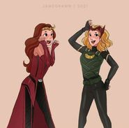 Wanda Maximoff and Sylvie