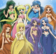 Lucia Nanami, Hanon, Lina, Coco, Caren, Noel, Sara and Seira