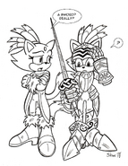 Blaze and her Arthurian counterpart Percival