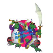 A Japanese promotional render of the Komodo Brothers for Crash Bandicoot 2: Cortex Strikes Back.