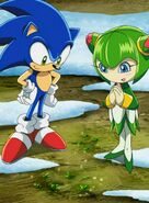 Sonic with Cosmo the Seedrian