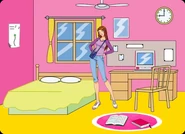 Promo art of Diana in her bedroom.