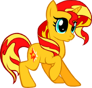 Sunset as a pony