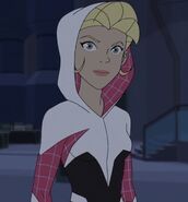Gwen Stacy in her Ghost-Spider suit in Marvel's Spider-Man