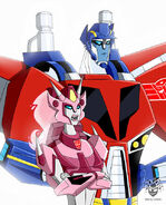 Transformers Animated Optimus and Elita