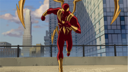 Amadeus Cho wearing the Iron Spider armor