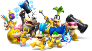 Lemmy, along with other Koopalings, in an official artwork from New Super Mario Bros. 2.