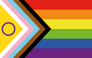 Bandeira arco-íris progress intersexo-inclusiva