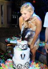 Olivia Holt with Feather Cake