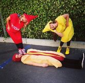 Ketchup,hot dog and mustard 2