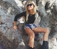 Olivia Holt Black Sunglasses