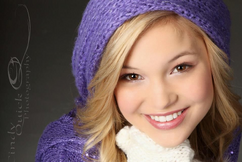 Olivia Wearing Purple Hat