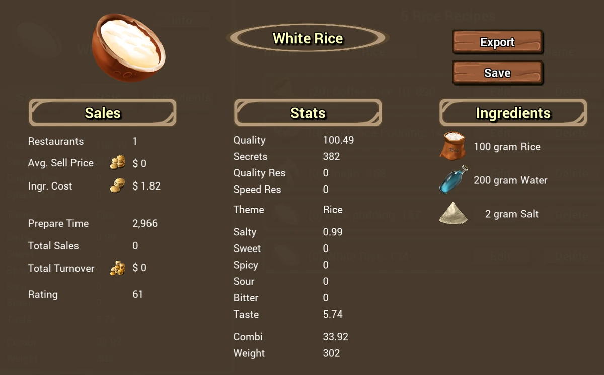 White Rice | Idle Cooking Emperor Wiki | Fandom