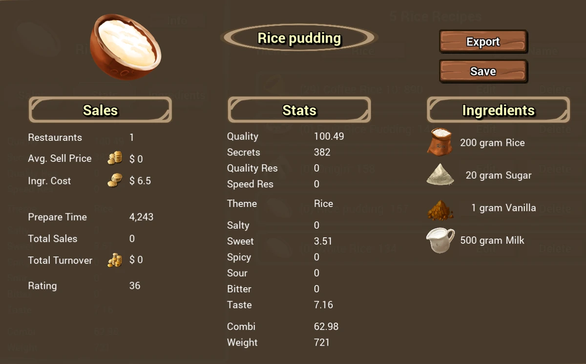 Rice pudding Idle Cooking Emperor Wiki Fandom