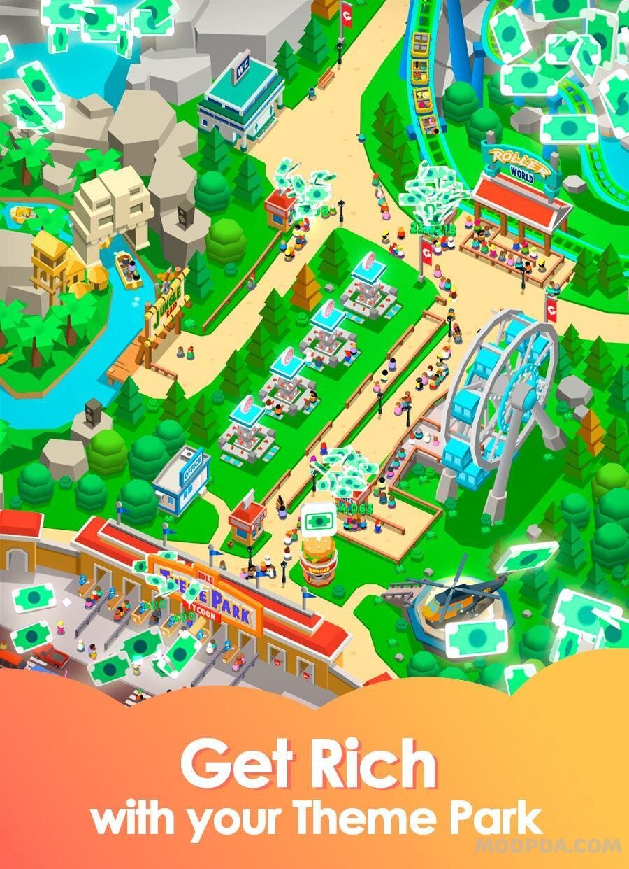 Theme park Idle theme park tycoon Wiki Fandom