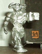 A cyberdemon sculpture.