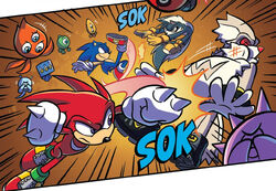 Sonic and Knuckles Defeat Rough and Tumble