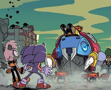 A giant variant of Moto Bug appears.