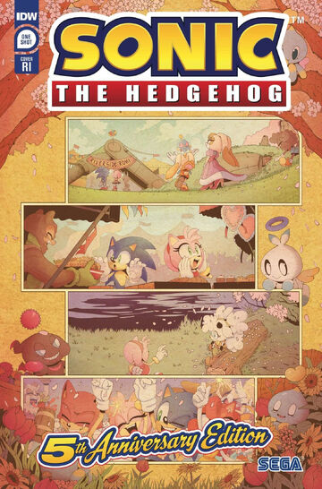 Sonic the Hedgehog 5th Anniversary #1, Select Covers