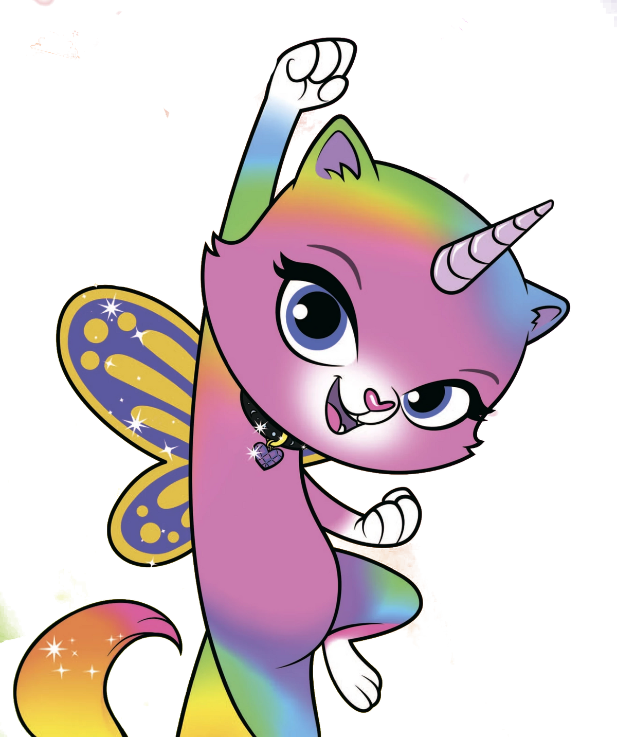 Rainbow cat unicorn butterfly sale