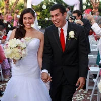 Cupquake and Red on their wedding day