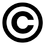 Copyright symbol "C" in a circle